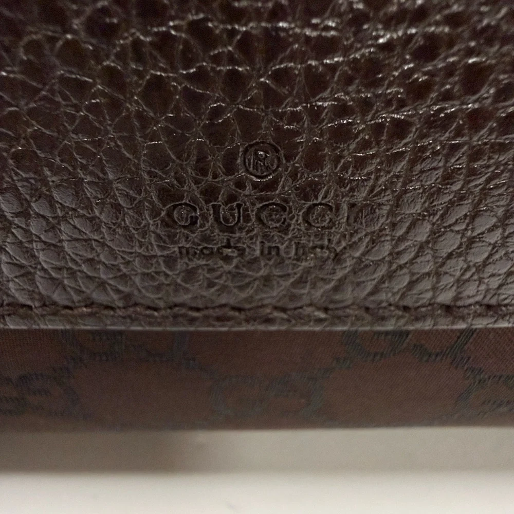 Gucci Dark Brown Monogram Briefcase